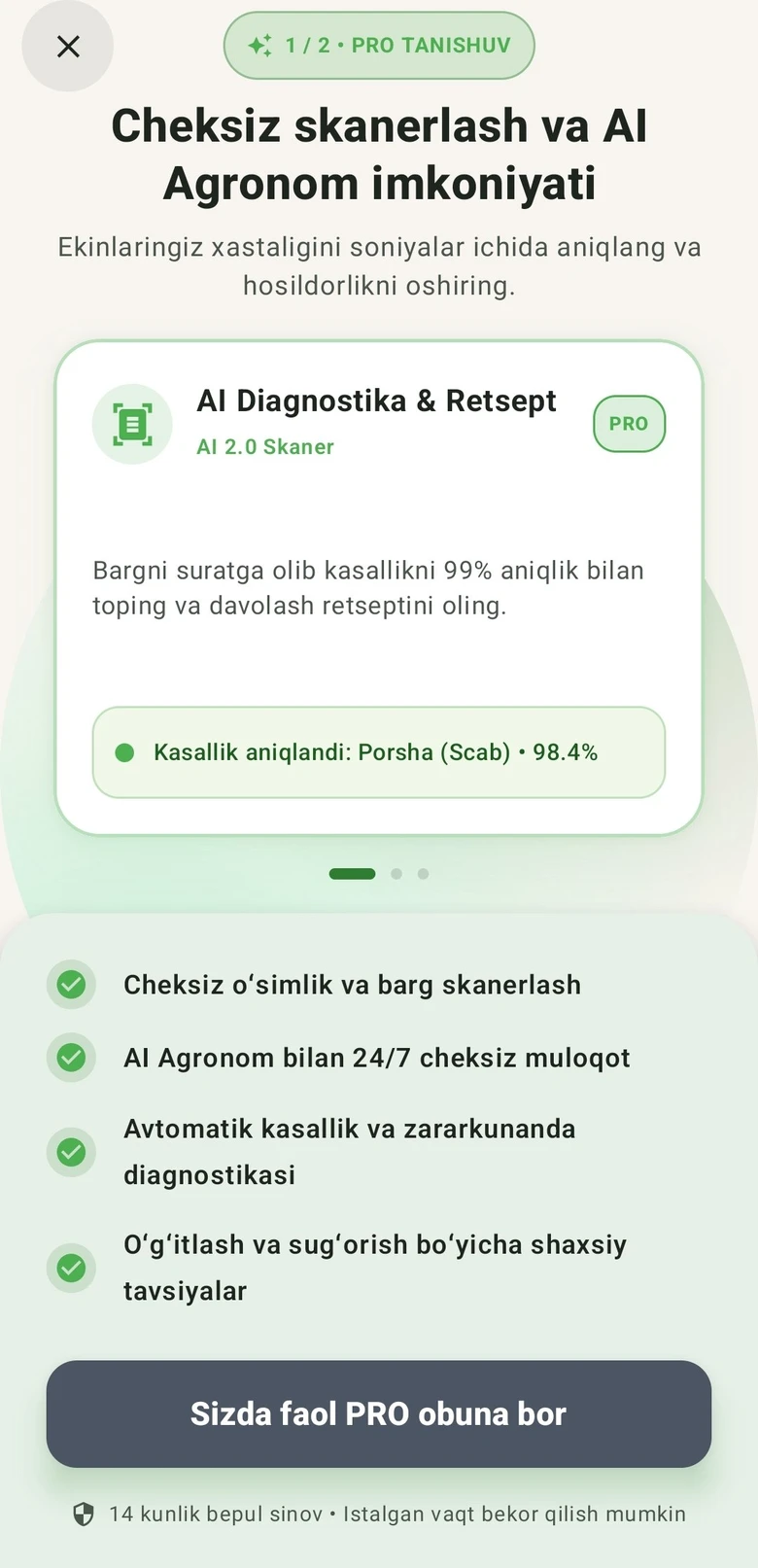PRO imkoniyatlar